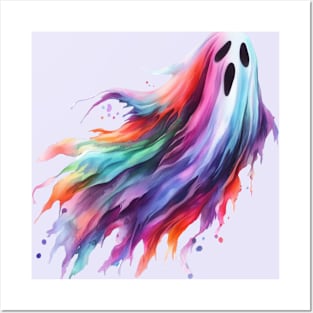 Rainbow Ghost Posters and Art